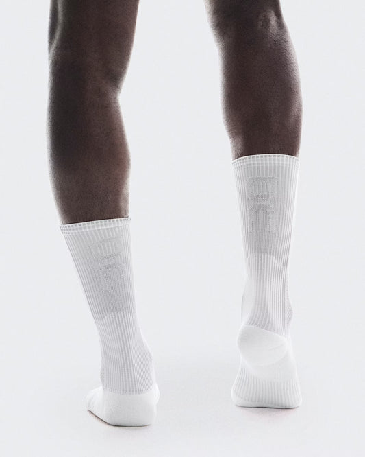 On Performance Run Sock High - White/Glacier - Frontrunner Colombo
