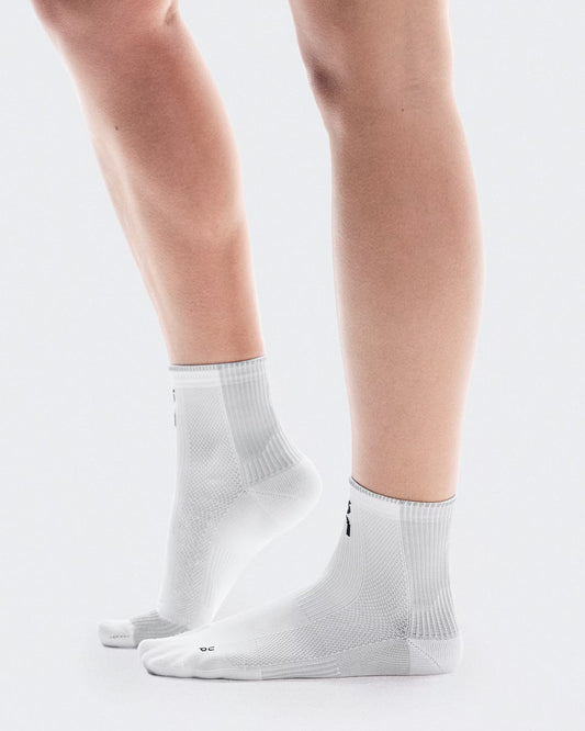 On Performance Run Sock Mid - White/Glacier - Frontrunner Colombo