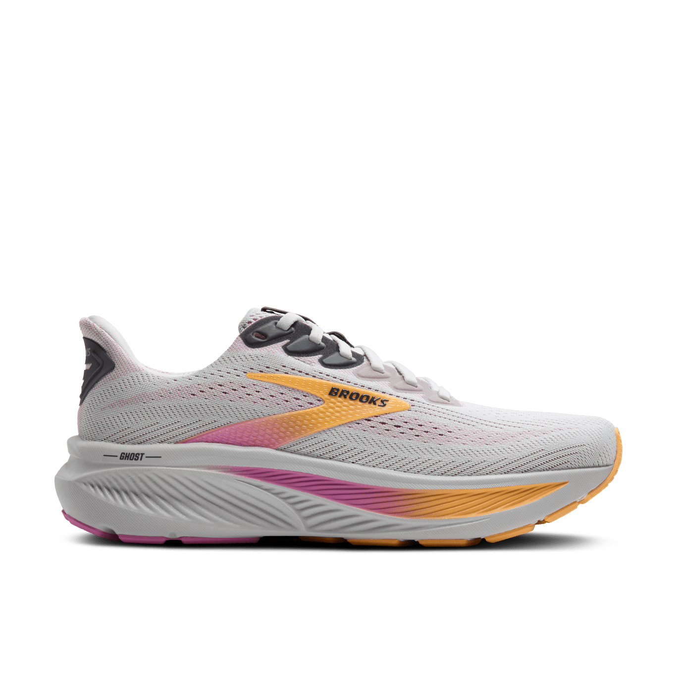 Brooks Ghost 17 (D Wide) Womens Oyster/Apricot/Pink - Frontrunner Colombo