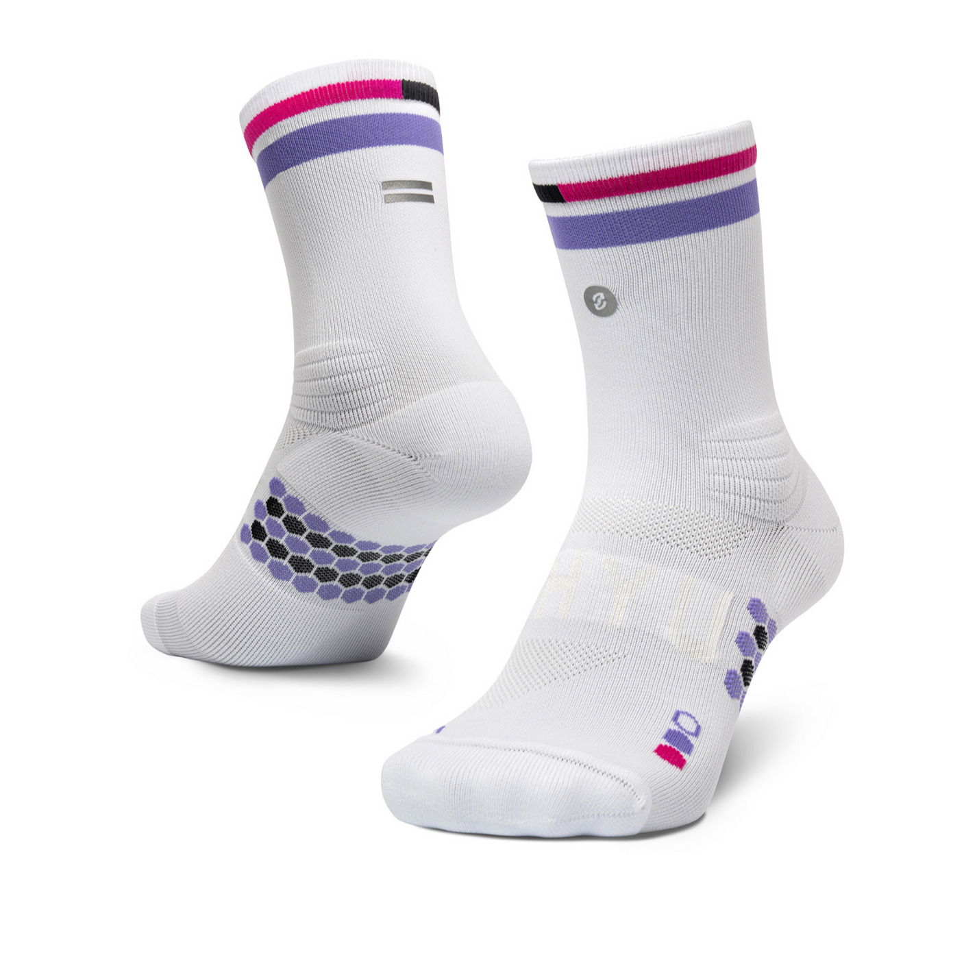 SHYU Racing Half Crew - White/Lavender/Magenta - Frontrunner Colombo