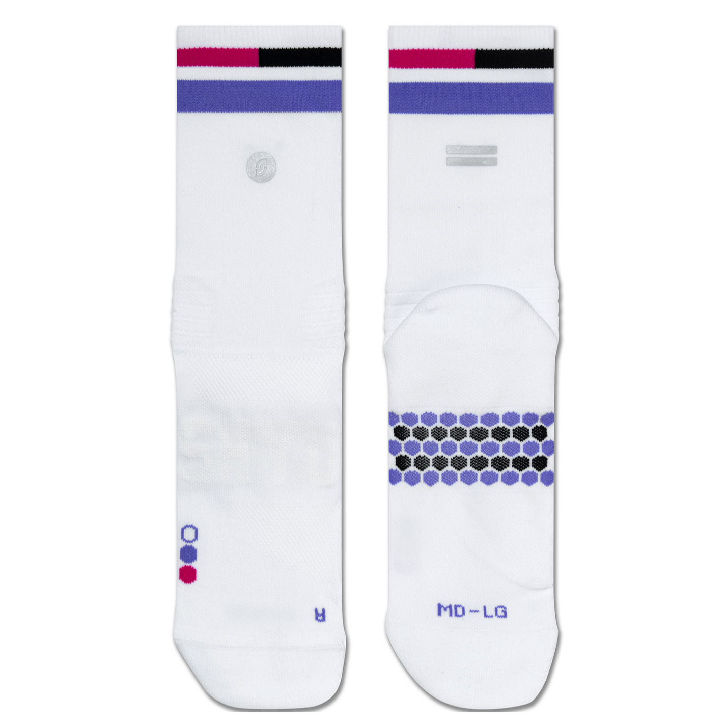 SHYU Racing Half Crew - White/Lavender/Magenta - Frontrunner Colombo