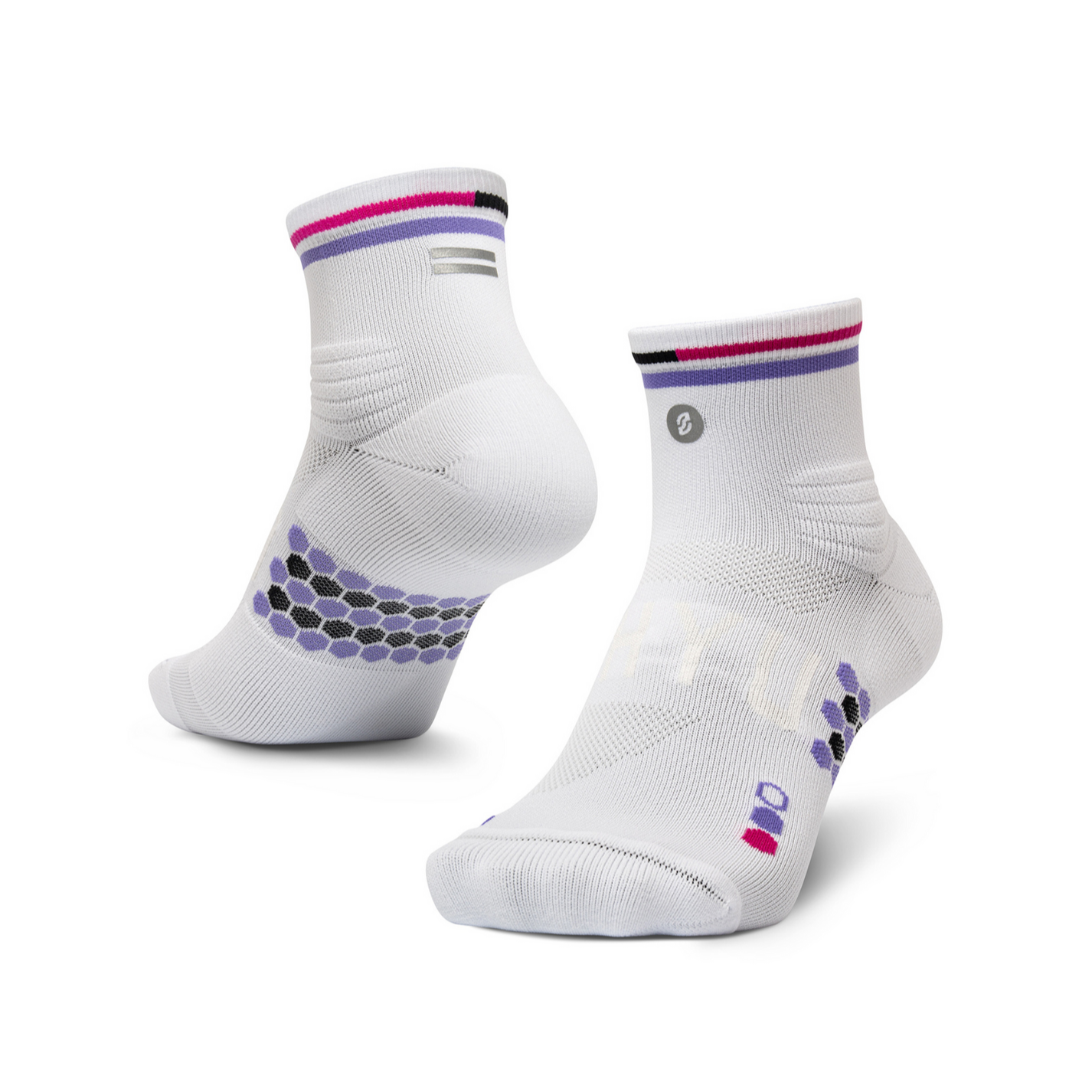 SHYU Racing Quarter Crew - White/Lavender/Magenta - Frontrunner Colombo