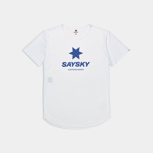Saysky Zig Zag Flow T-Shirt Mens White - Frontrunner Colombo