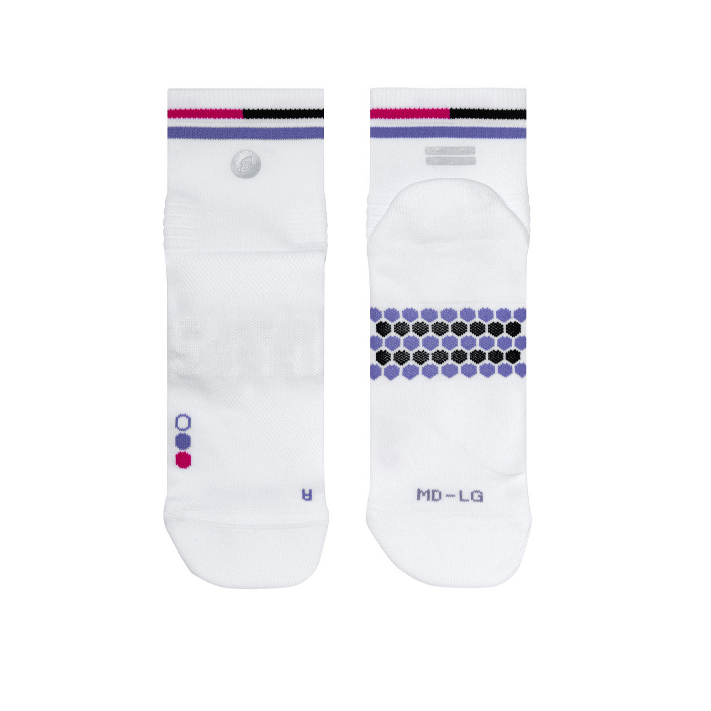 SHYU Racing Quarter Crew - White/Lavender/Magenta - Frontrunner Colombo