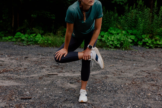 Tracksmith Turnover Crop Tights Womens - Black - Frontrunner Colombo