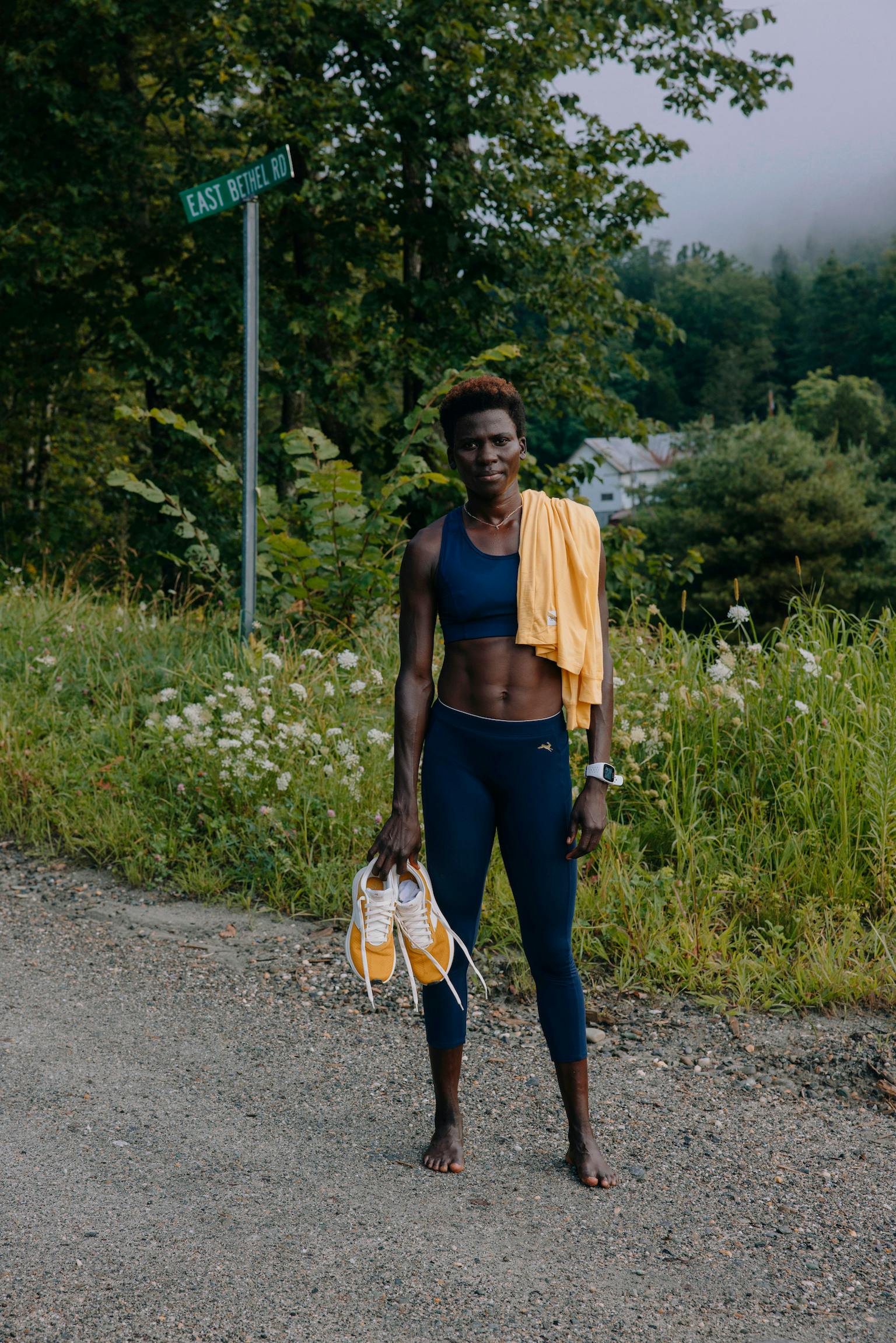 Tracksmith Turnover Crop Tights Womens - Black - Frontrunner Colombo