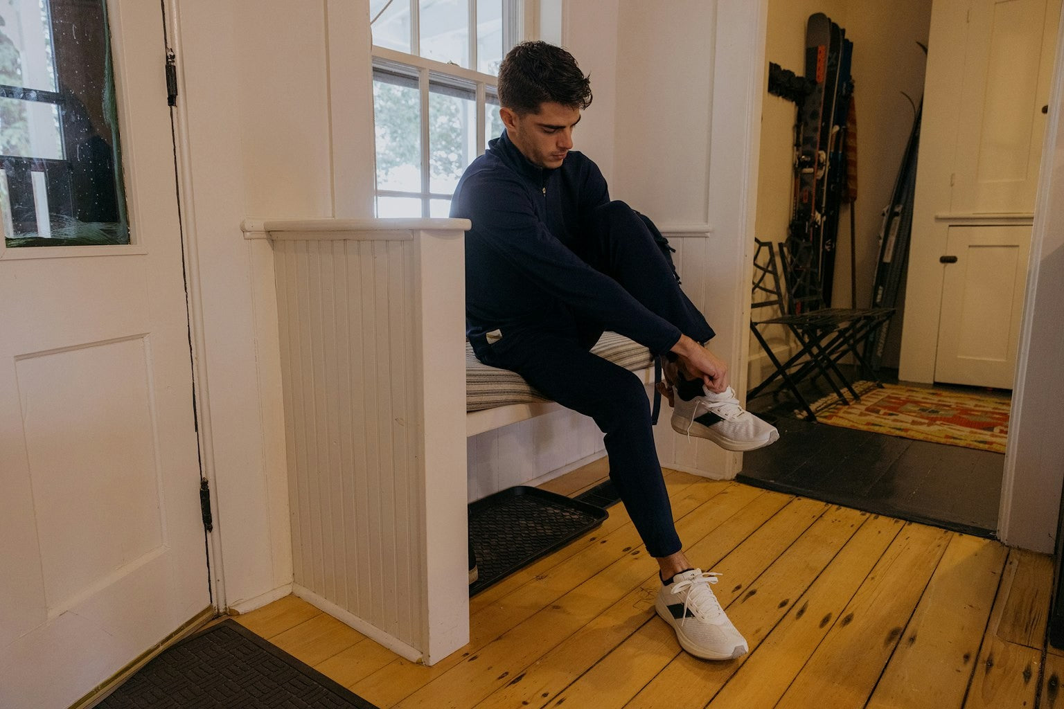 Tracksmith Session Quarter Zip Mens - Black - Frontrunner Colombo