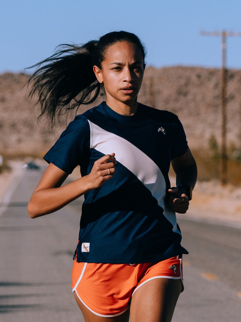 Tracksmith Van Cortlandt Tee Womens - Frontrunner Colombo