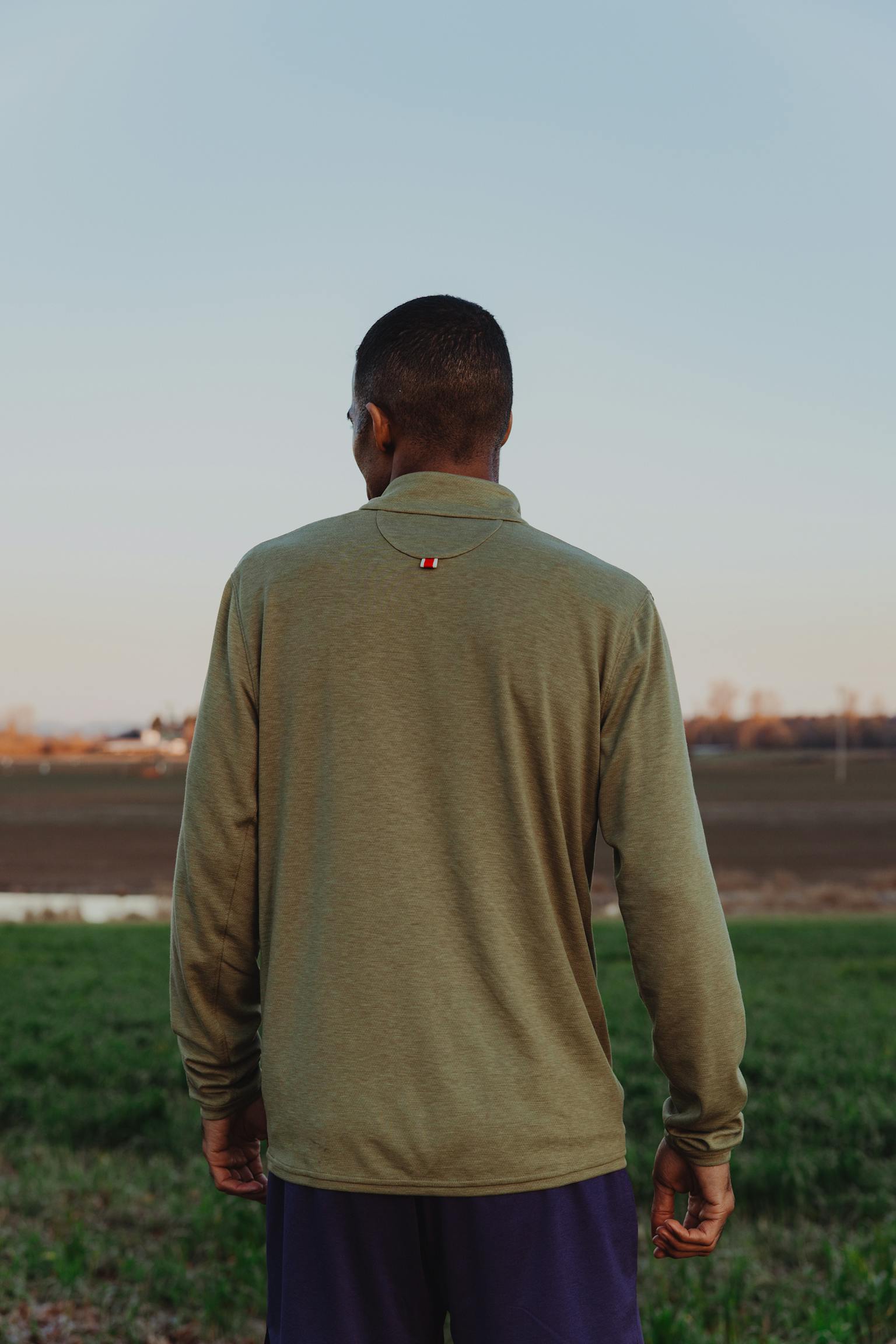 Tracksmith Session Quarter Zip Mens Aloe - Frontrunner Colombo