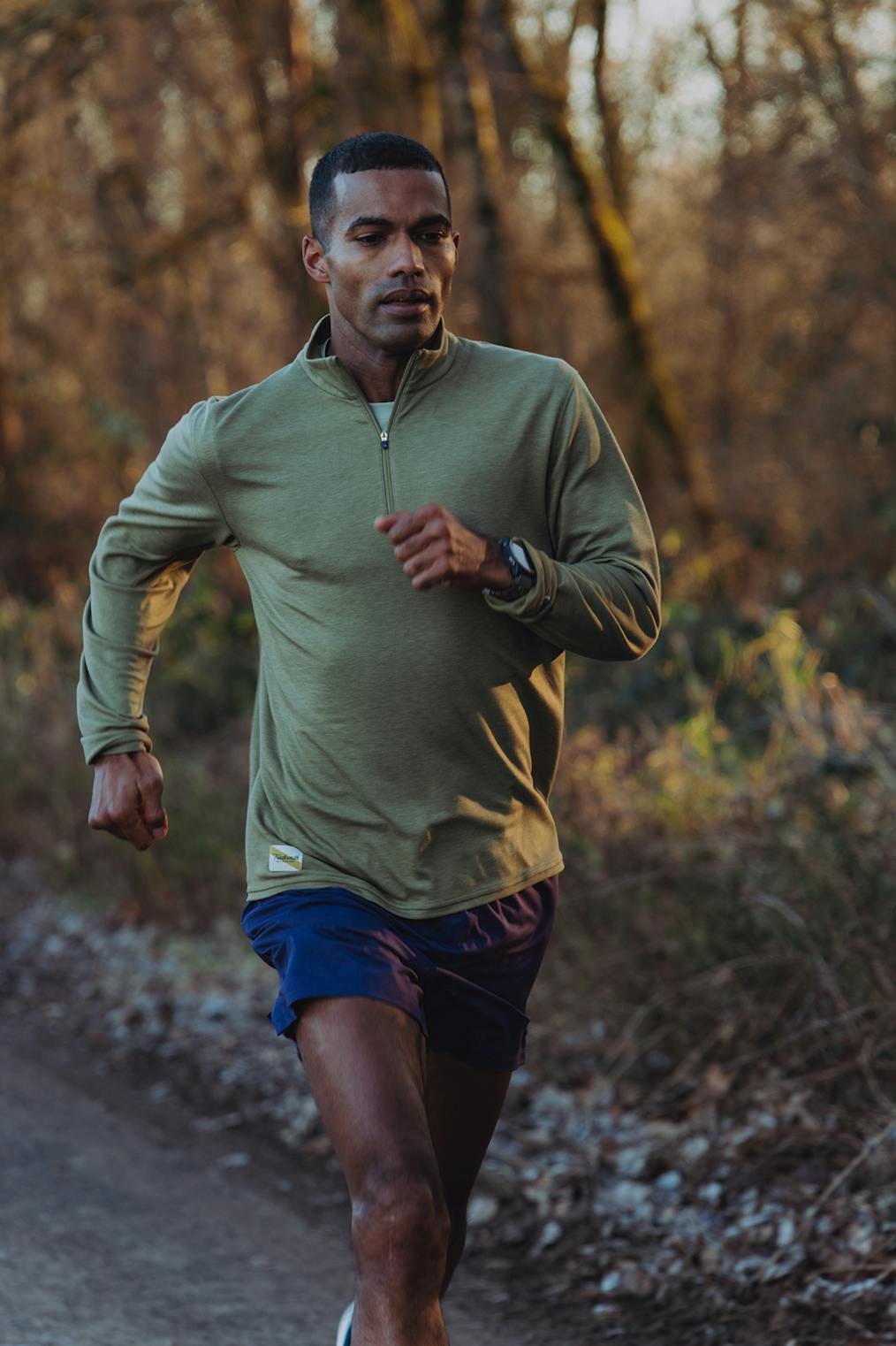 Tracksmith Session Quarter Zip Mens Aloe - Frontrunner Colombo