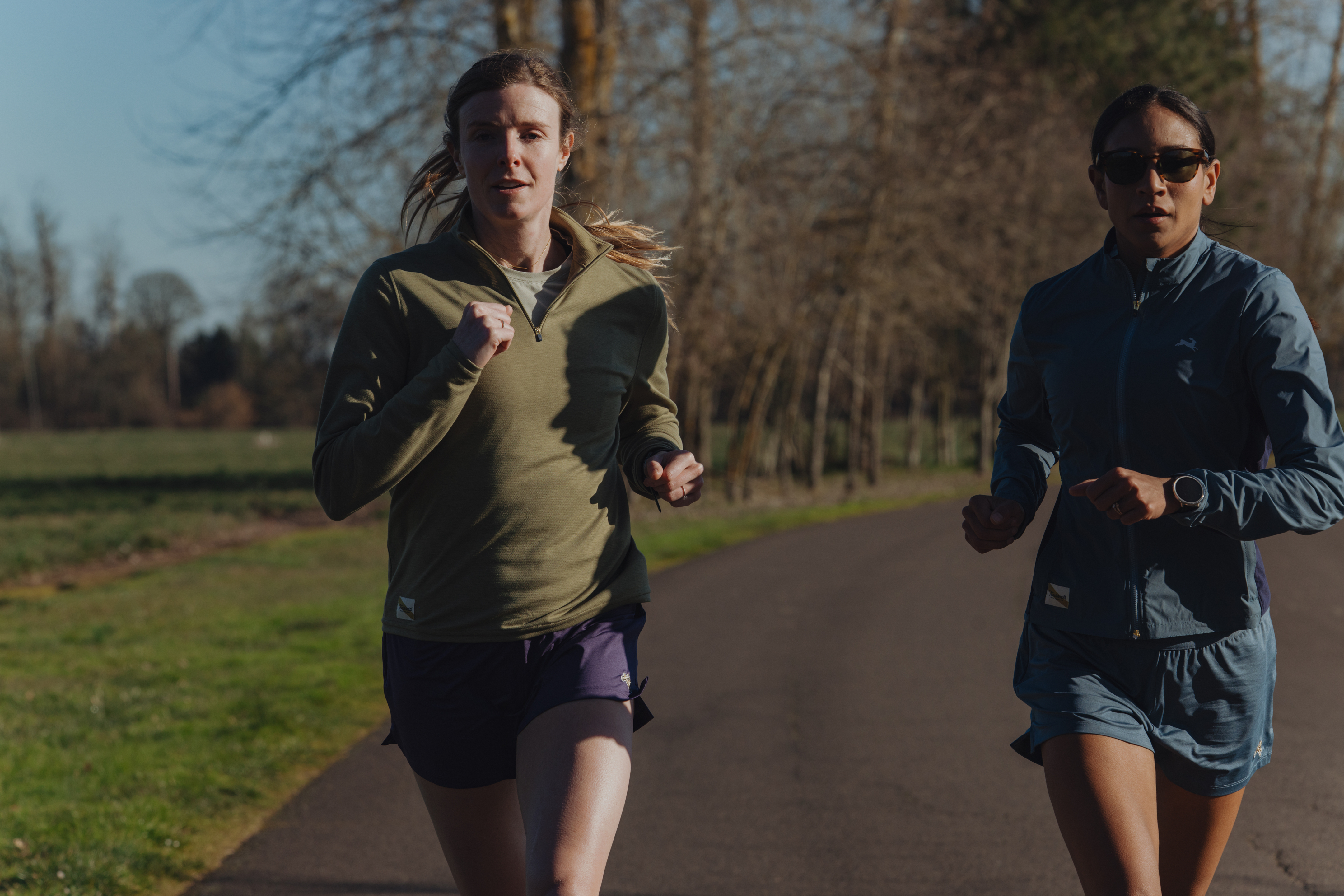 Tracksmith Session Quarter Zip Womens Aloe - Frontrunner Colombo