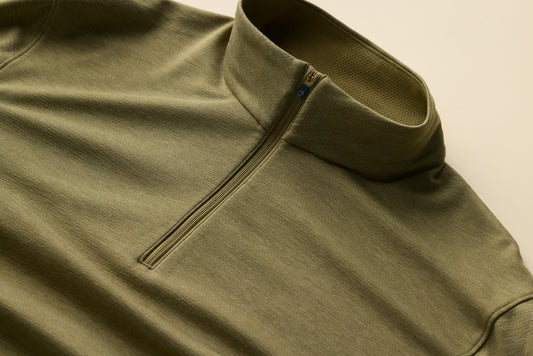 Tracksmith Session Quarter Zip Mens Aloe - Frontrunner Colombo