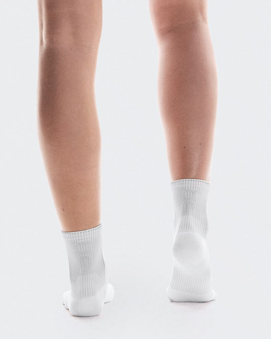 On Performance Run Sock Mid - White/Glacier - Frontrunner Colombo