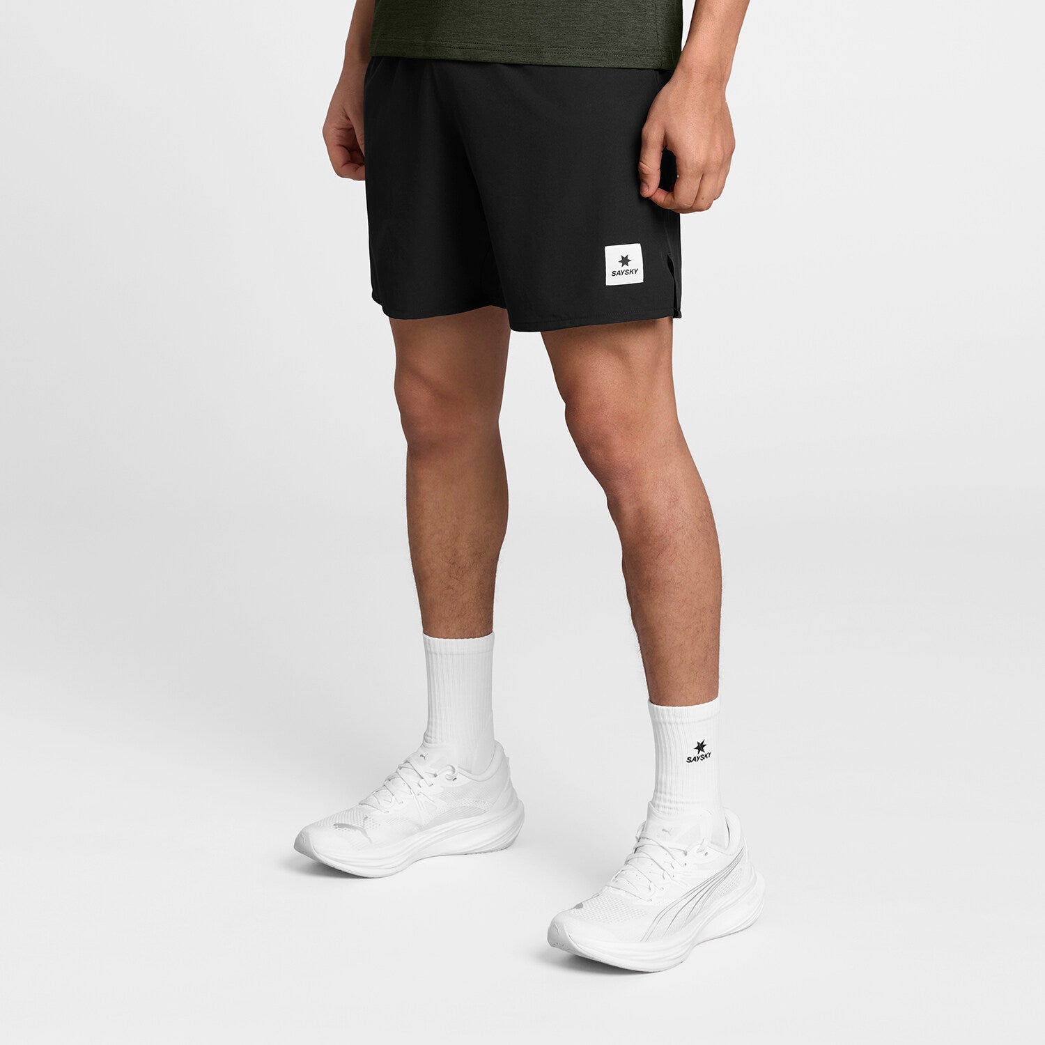 Saysky Pace Shorts 6" Black worn, front