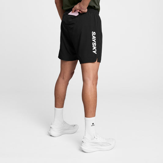 Saysky Pace Shorts 6" Black worn, side