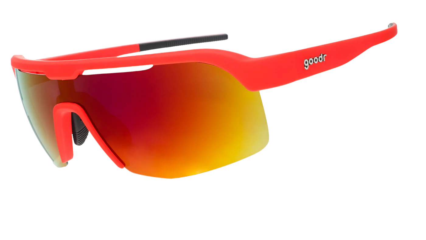 Goodr Bolt G's Sunglasses Dante's Shin Splint Inferno - Frontrunner Colombo