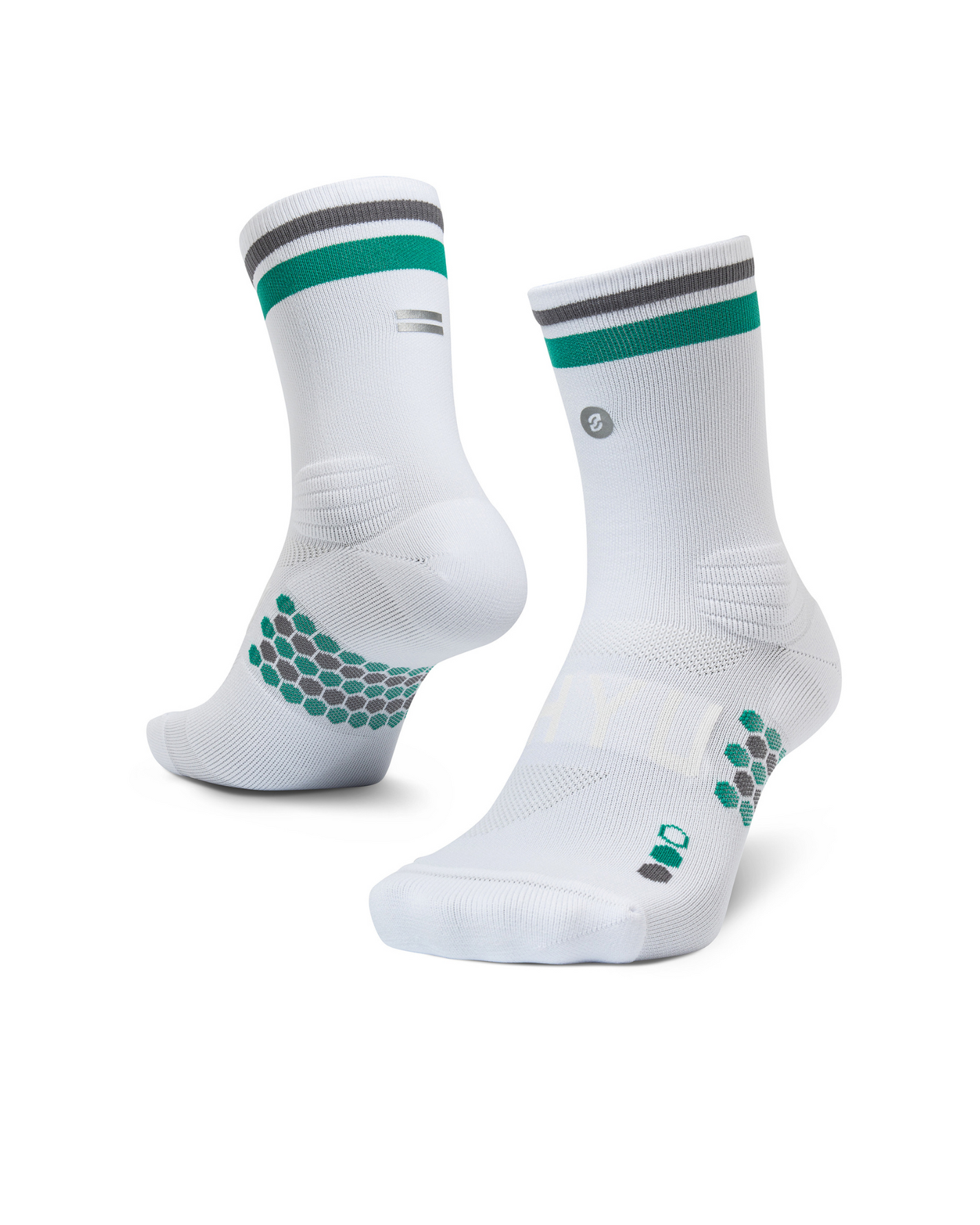 SHYU Racing Half Crew - White/Teal/Carbon - Frontrunner Colombo