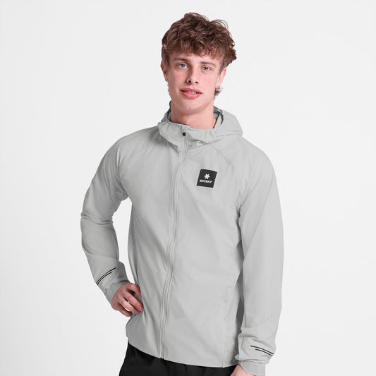 Saysky Clean Pace Flex Hooded Jacket Mens Grey - Frontrunner Colombo