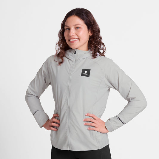 Saysky Clean Pace Flex Hooded Jacket Womens Grey - Frontrunner Colombo