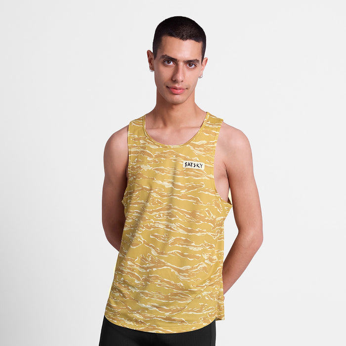 Saysky Tiger Combat Singlet Mens Yellow Camo - Frontrunner Colombo