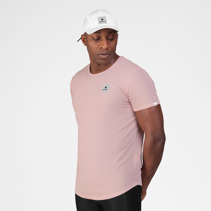 Saysky Reactive Flow T-Shirt Mens Pink Logo - Frontrunner Colombo