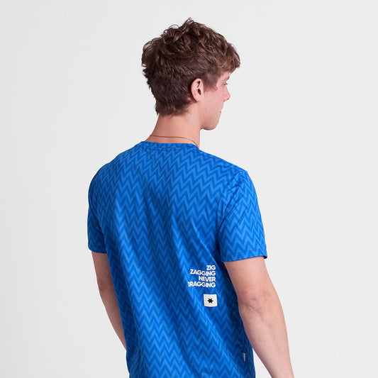 Saysky Zig Zag Combat T-Shirt Mens Blue - Frontrunner Colombo