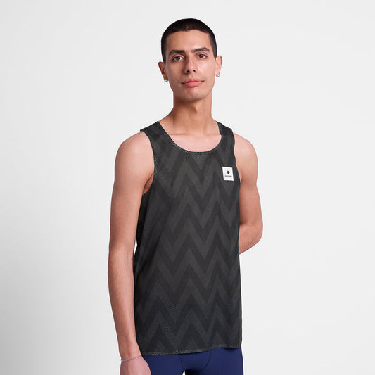 Saysky Zig Zag Flow Air Singlet Mens Black - Frontrunner Colombo