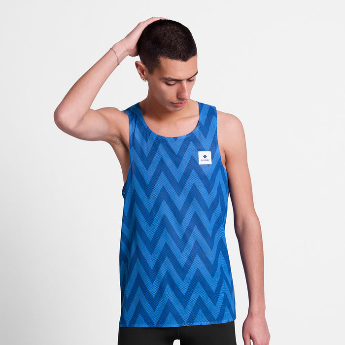 Saysky Zig Zag Flow Air Singlet Mens Blue - Frontrunner Colombo