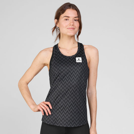 Saysky Zig Zag Combat Singlet Womens Black - Frontrunner Colombo