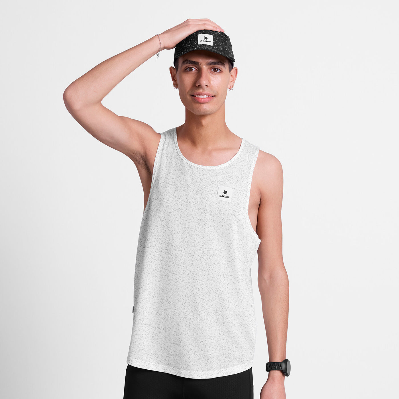 Saysky Universe Combat Singlet Mens White Universe - Frontrunner Colombo