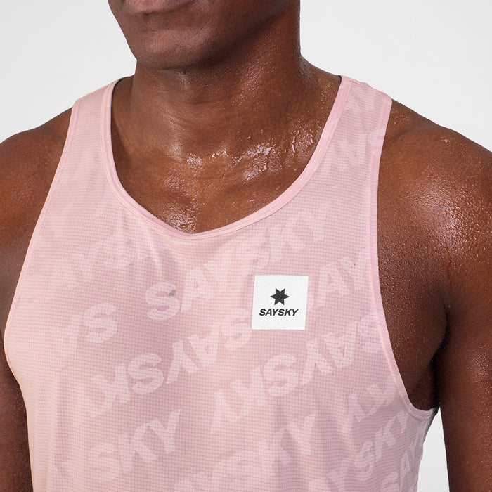 Saysky Reactive Flow Singlet Mens Pink Logo - Frontrunner Colombo