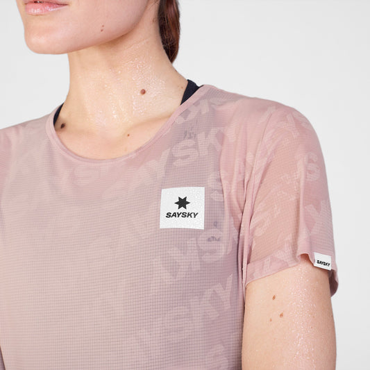 Saysky Reactive Flow T-Shirt Womens Pink Logo - Frontrunner Colombo