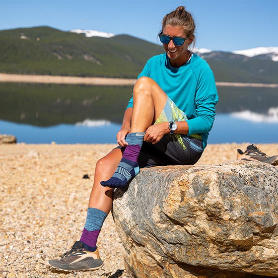 Injinji Trail Women's Specific Midweight Crew - Twilight - Frontrunner Colombo