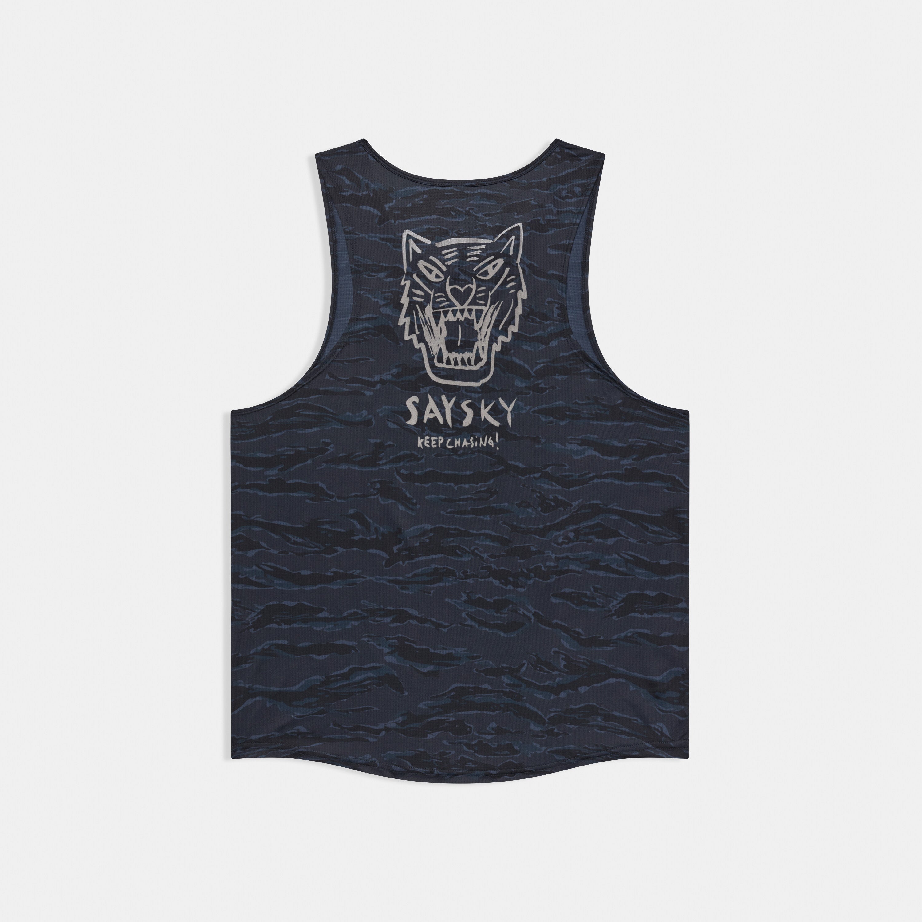 Saysky Tiger Combat Singlet Mens Black Camo back