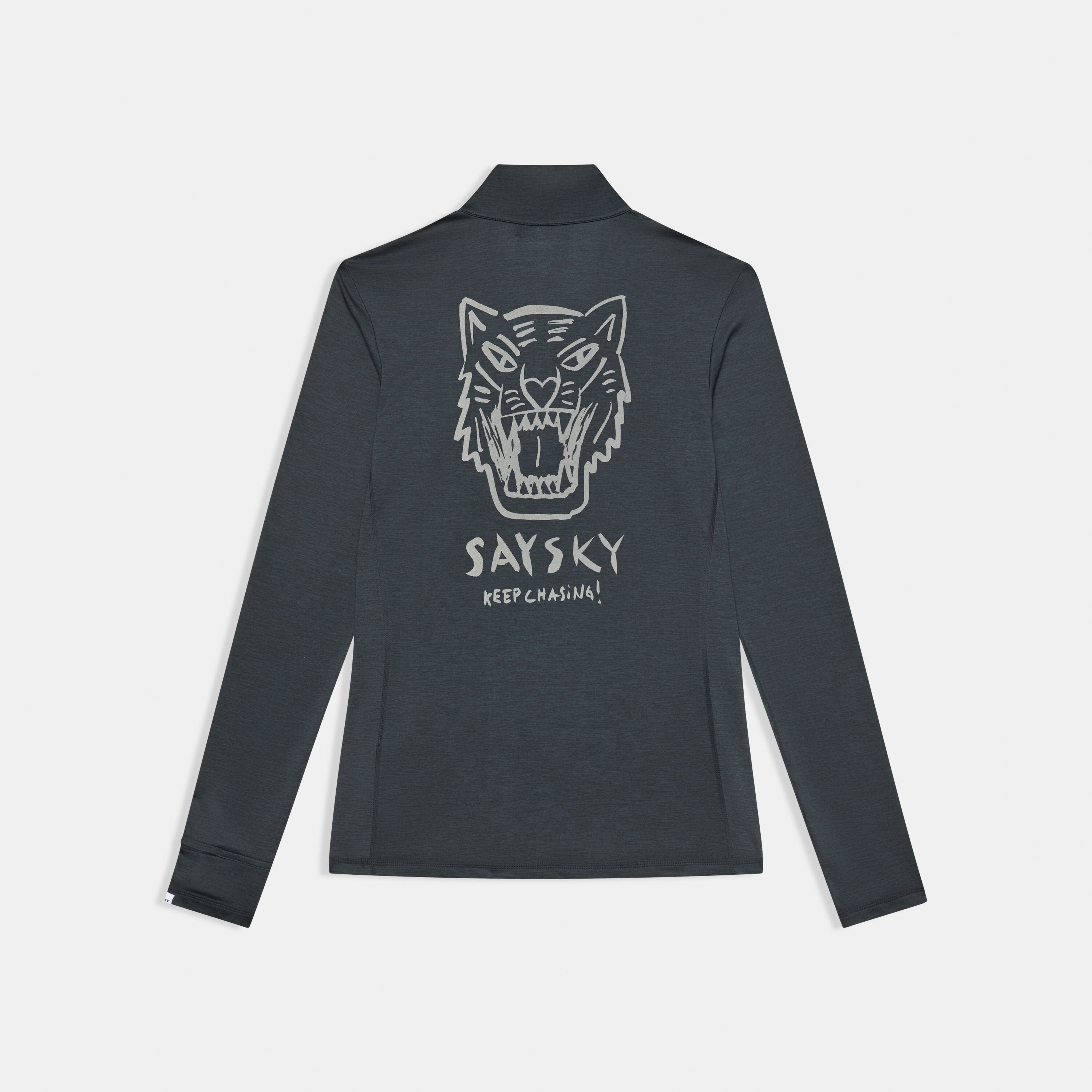 Saysky Tiger Pace 1/2 Zip Long Sleeve Womens Black back
