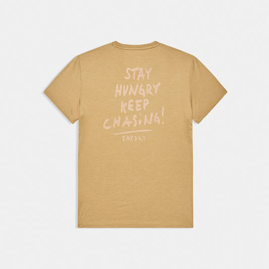 Saysky Tiger Pace T-Shirt Mens Beige - Frontrunner Colombo