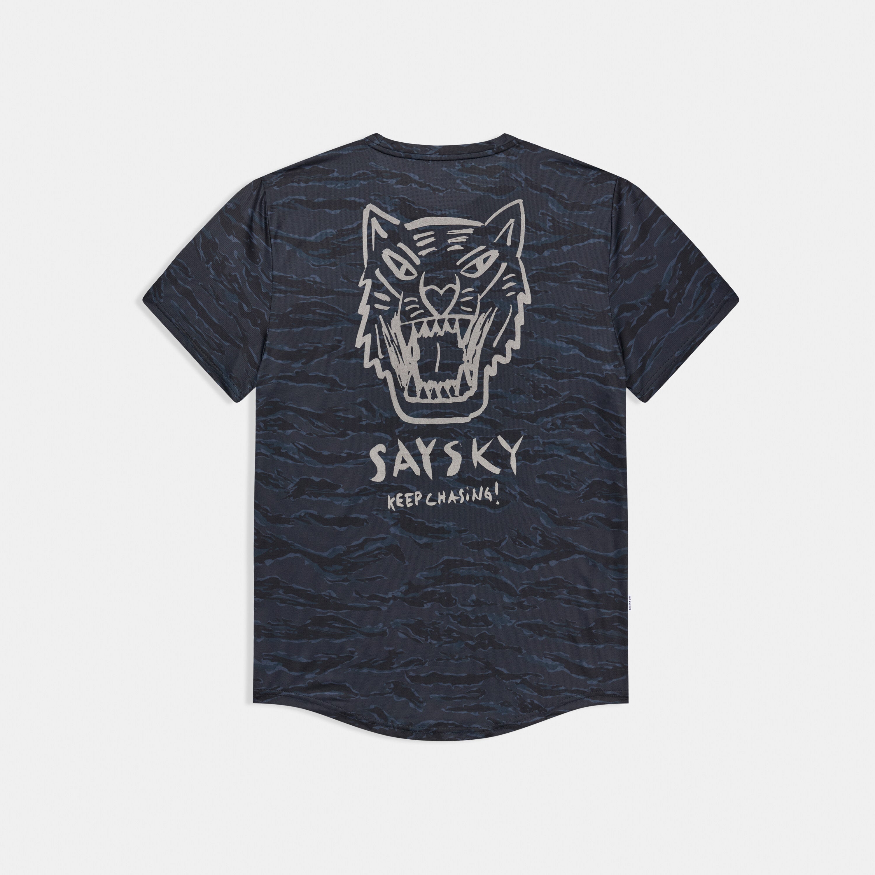 Saysky Tiger Combat T-Shirt Mens Black Camo back