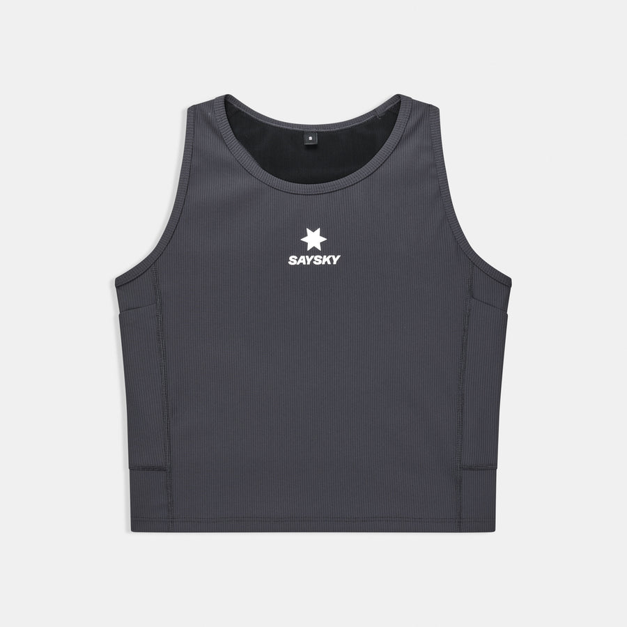 Saysky Combat Rib Crop Top Womens Grey - Frontrunner Colombo