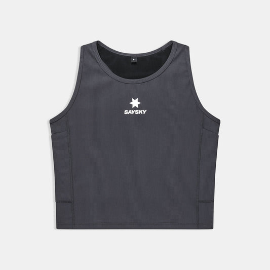 Saysky Combat Rib Crop Top Womens Grey - Frontrunner Colombo