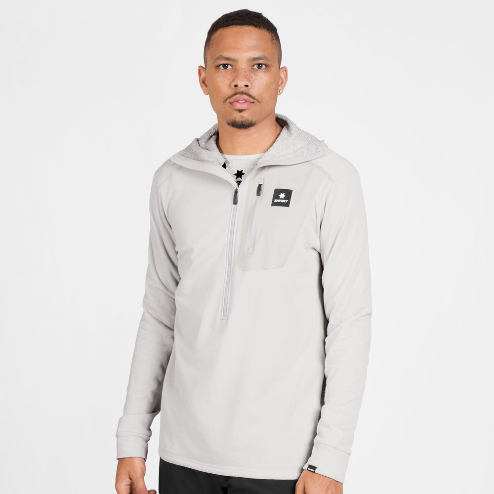 Saysky Combat Half Zip Fleece Hoodie Mens Grey - Frontrunner Colombo