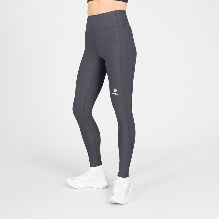 Saysky Combat+ Rib Long Tights Womens Grey - Frontrunner Colombo