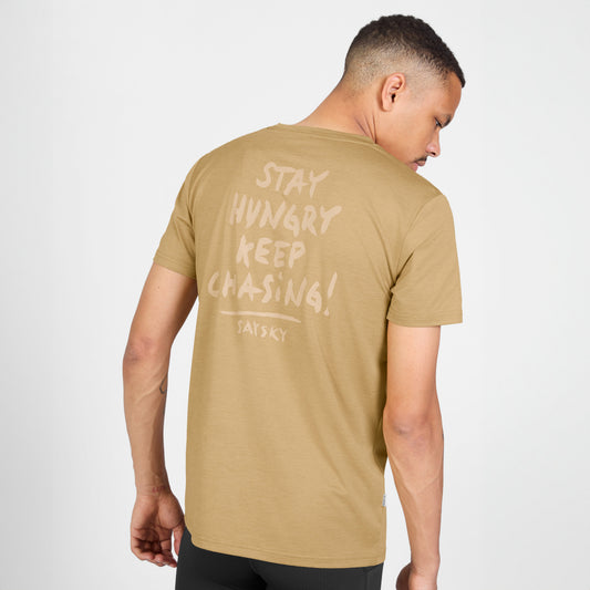 Saysky Tiger Pace T-Shirt Mens Beige - Frontrunner Colombo