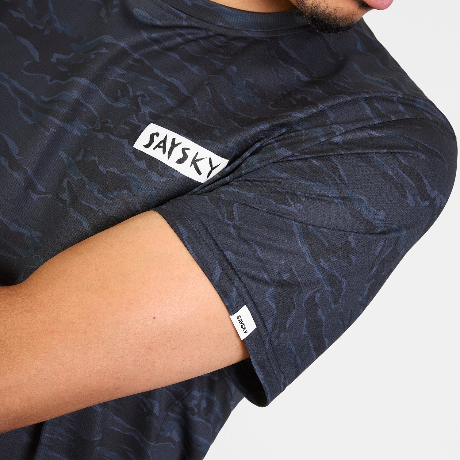 Saysky Tiger Combat T-Shirt Mens Black Camo worn 4