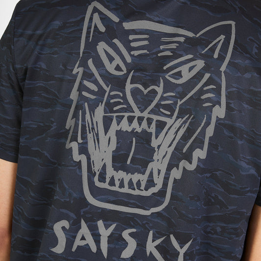 Saysky Tiger Combat T-Shirt Mens Black Camo - Frontrunner Colombo