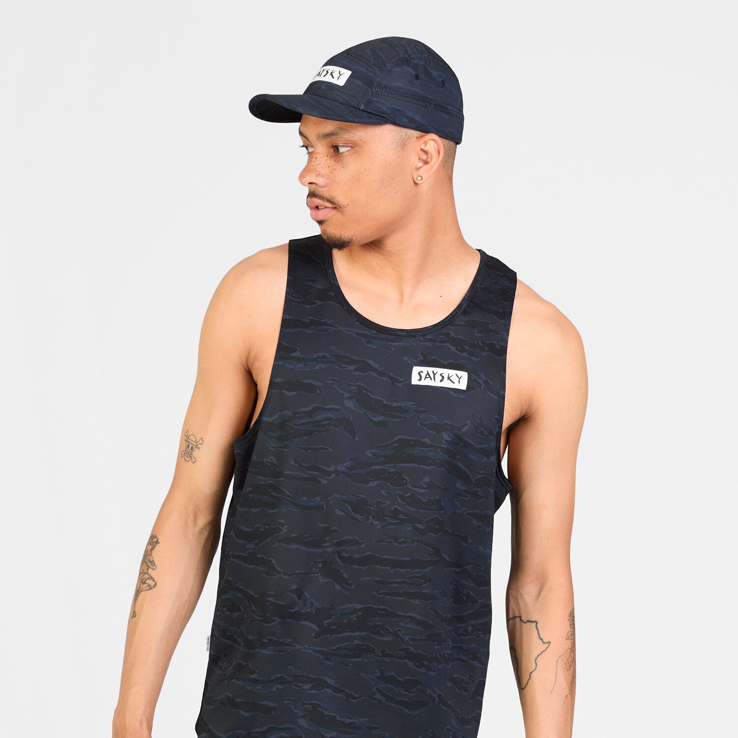 Saysky Tiger Combat Singlet Mens Black Camo worn 2