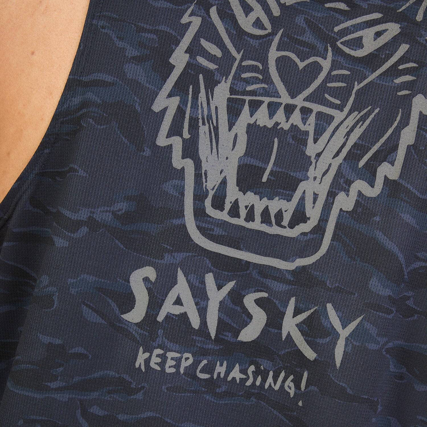 Saysky Tiger Combat Singlet Mens Black Camo worn 5