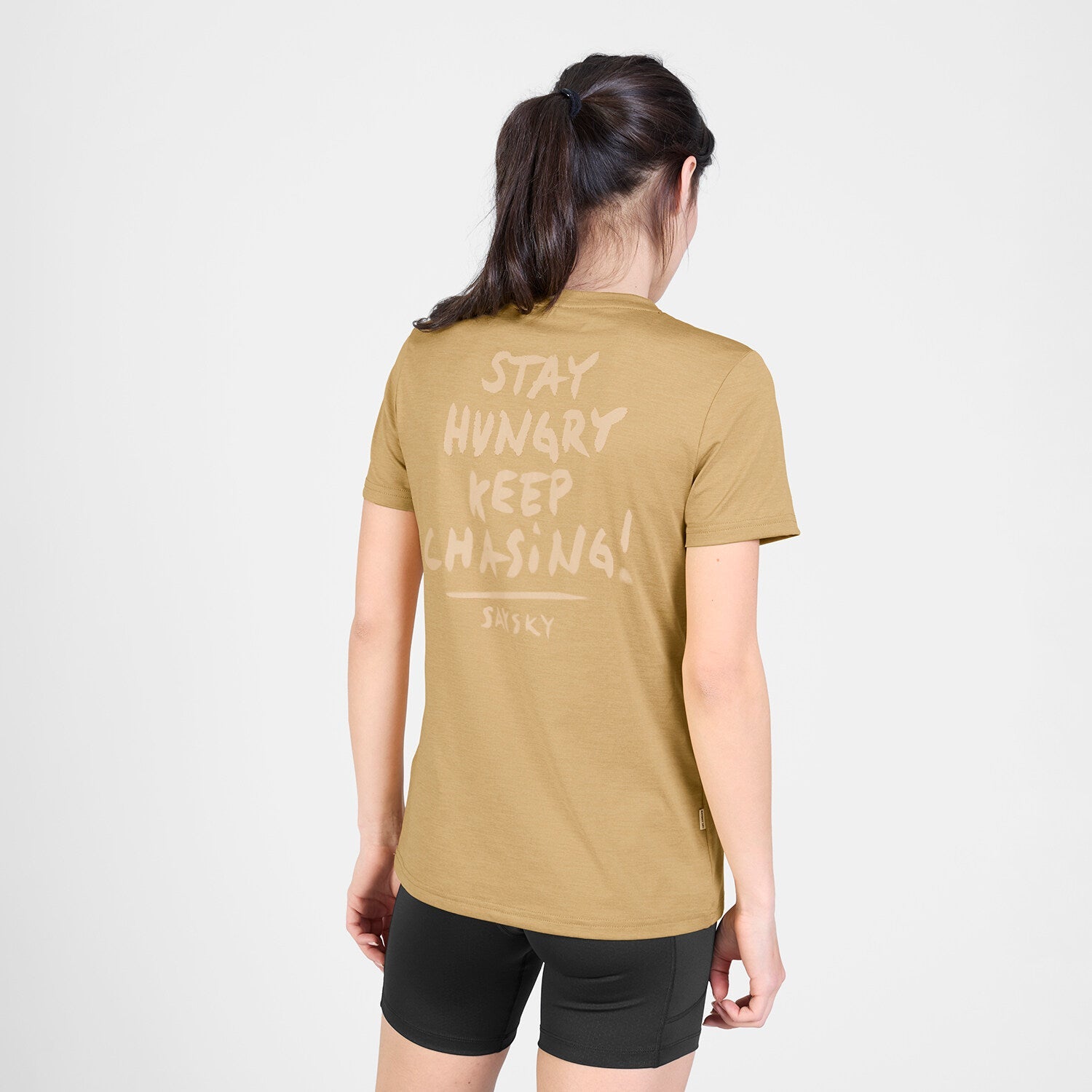 Saysky Tiger Pace T-Shirt Womens Beige worn 1