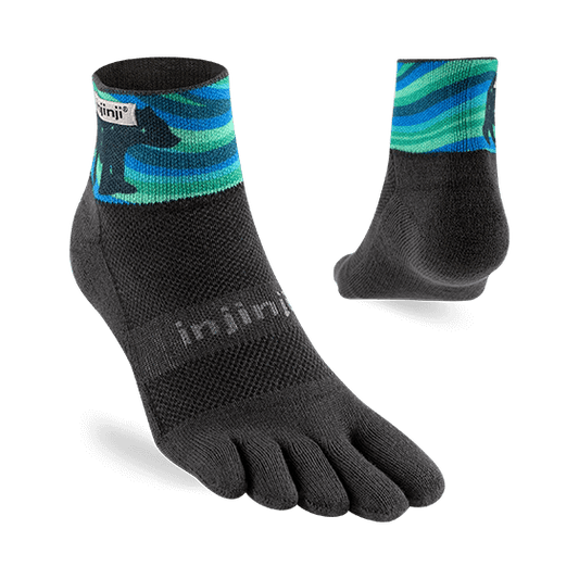 Injinji Artist Designed Mens Trail Mini-Crew Aurora - Frontrunner Colombo
