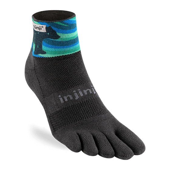 Injinji Artist Designed Mens Trail Mini-Crew Aurora - Frontrunner Colombo