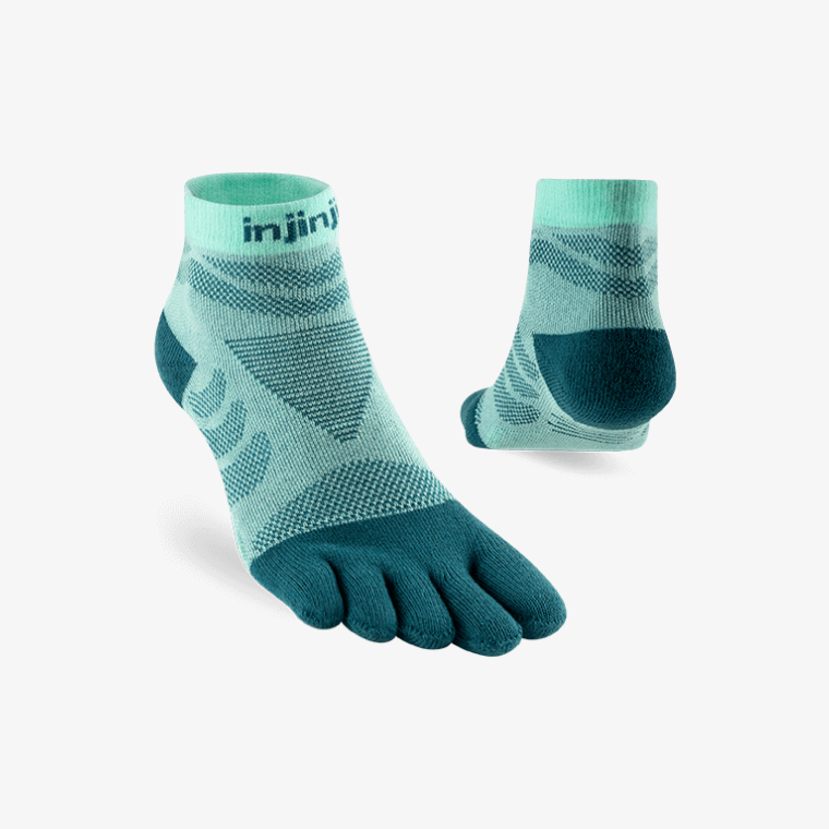 Injinji Ultra Run Womens Performance Midweight Mini Crew Glacier - Frontrunner Colombo